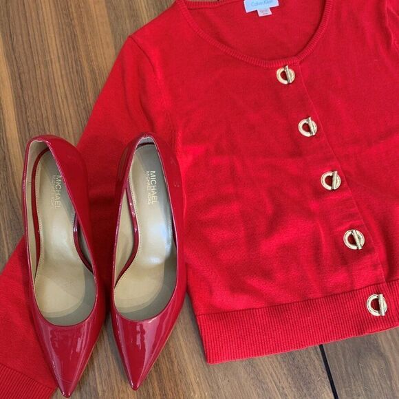 necklace, choker, fashion jewellery, large red cabochon stone,intricate pattern - Picture 15 of 16